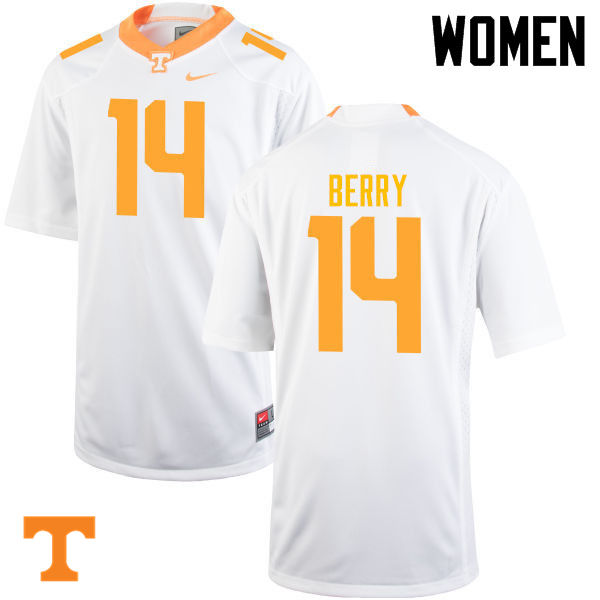 Women #14 Eric Berry Tennessee Volunteers College Football Jerseys-White